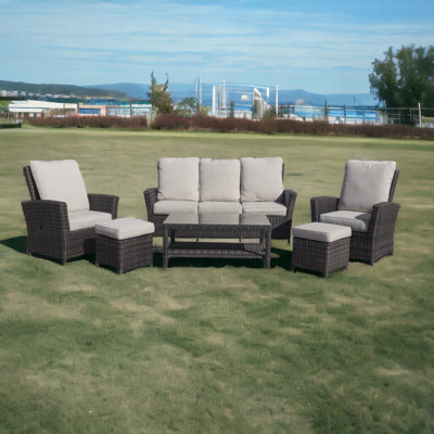 Bethezel 7 - Person Patio Conversation Set with Cushions