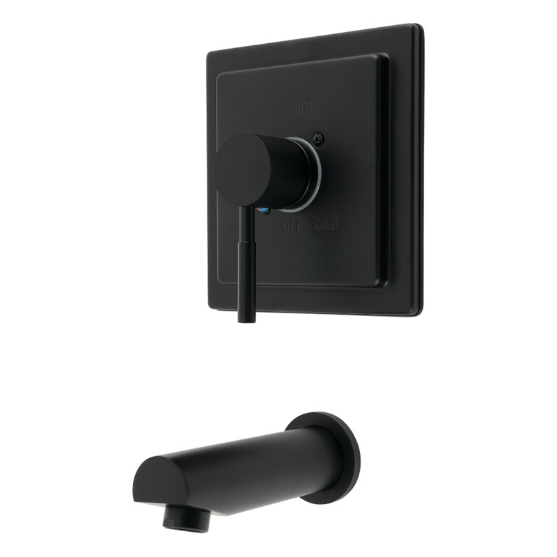Kingston Brass Concord Single-Handle Pressure Balanced Tub Faucet, Matte Black