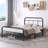 Twin Bed Frame with Headboard Single Bed Frames No Box Spring Needed