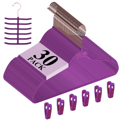 Cintre en velours pour jupe / pantalon Mackaylee