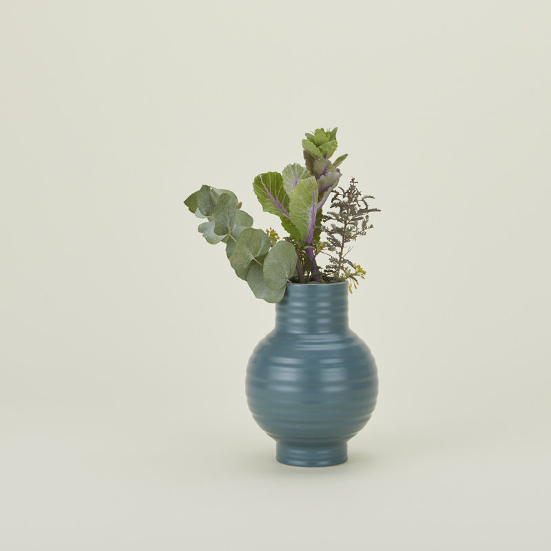 Vase Essential, Bleu, H 7,5 po x l 5,25 po x P 5,25 po