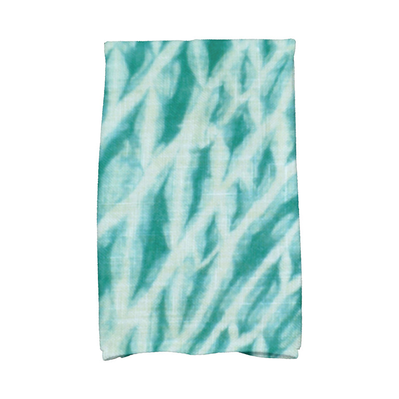 Débarbouillette à imprimé fantaisie Shibori, sarcelle