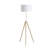 Adjustable Height Brass/Shiny Gold Modern Tripod Floor Lamp For Living Room And Bedroom, With Elegant Drum Shade