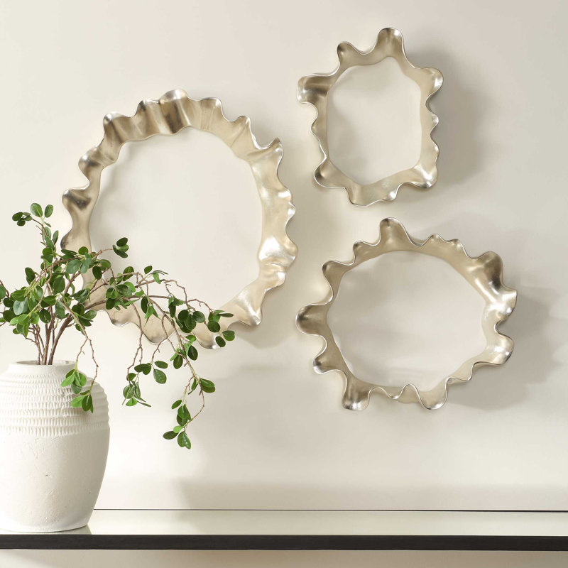 Uttermost Ripple Effect Silver Wall Art Set/3