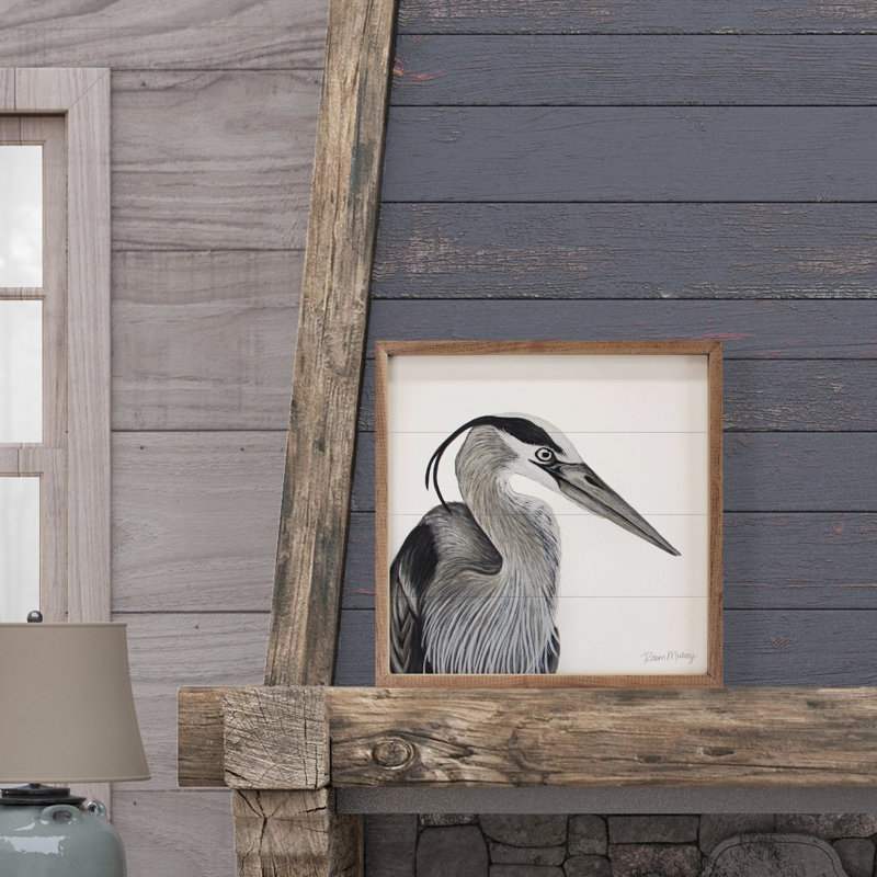 «Great Blue Heron» par Robin Sue Studio, H 12 po x l 12 po
