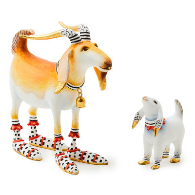 Patience Brewster Nativity Nathan And Noel Goat Figures