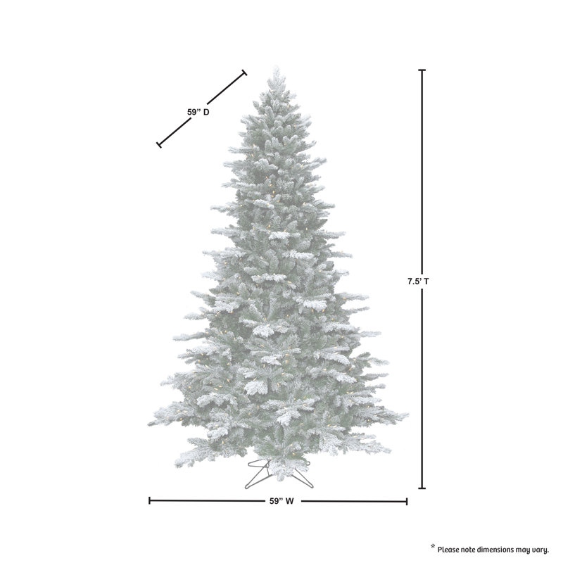 7.5' H Lighted Artificial Spruce Christmas Tree