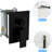 Wall Mounted Shower With Waterfall Tub Spout - 12 Inch Square Rain Head, Handheld, Valve, Oil-Rubbed Bronze Spout, Oil Rubber Bronze, Valve-126673586