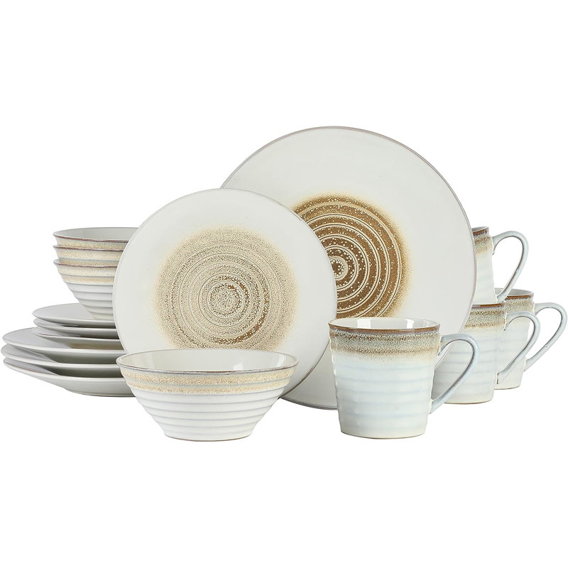 Service de table Everly Quinn Ulphi - Service pour 4, Blanc