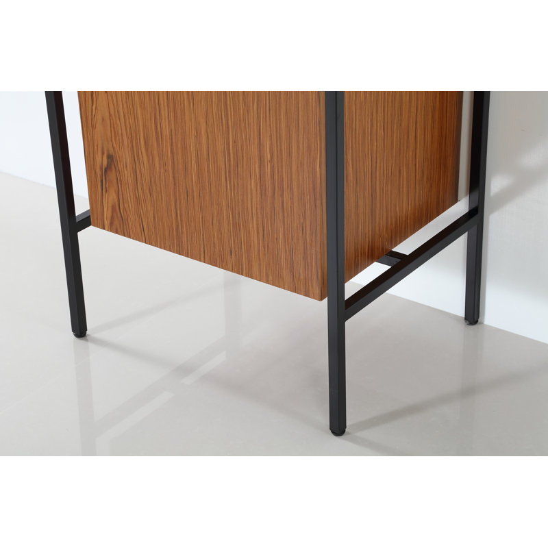 Ensemble de meuble-lavabo pour salle de bain simple 24 po Denelle, Brun