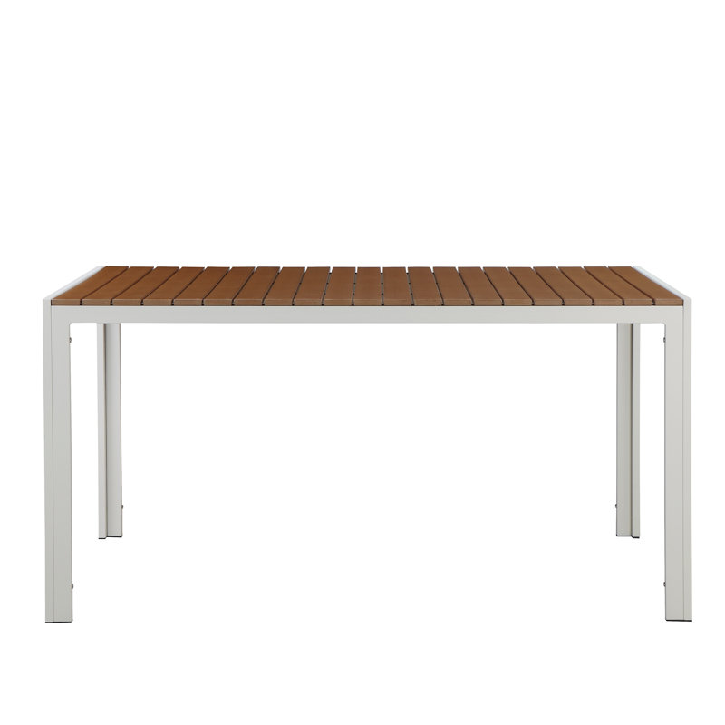 Rectangular 6 - Person 59'' L Outdoor, White, Teak