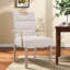 Upholstered Dining Chairs, Fabric And Rubber Wood, Modern Home Dining