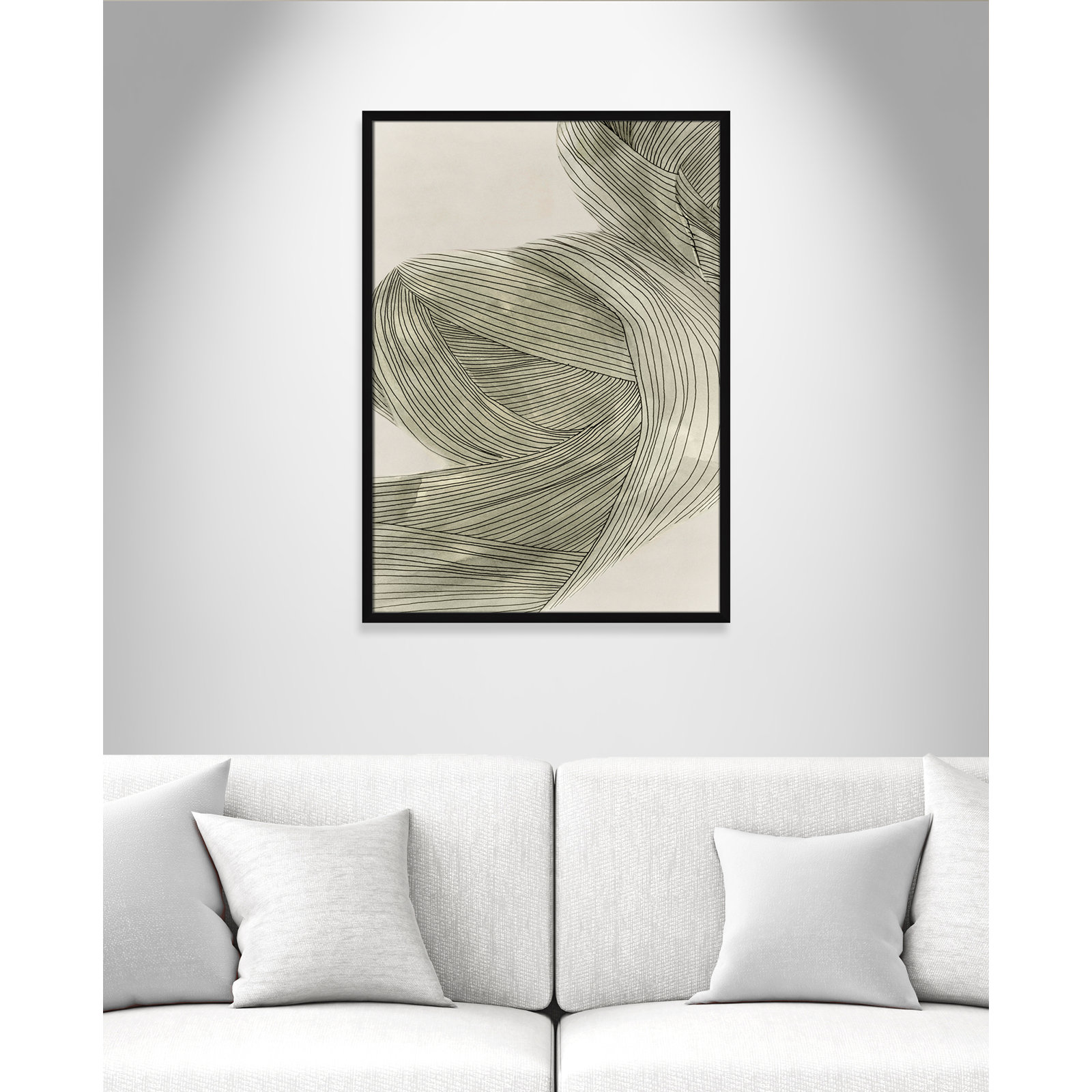 Anelis "Dreaming in Pastel II" Painting, 35.5" H x 25.5" W x 0.75" D, Satin Black