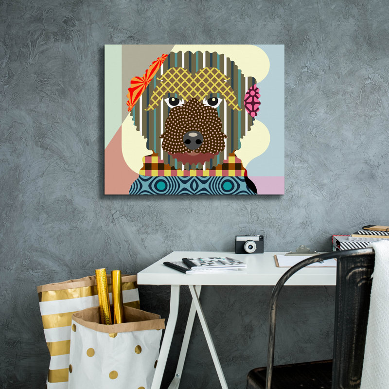 "Goldendoodle" par Lanre Adefioyue, H 20 po x l 24 po x P 0,75 po