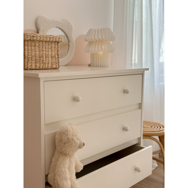 Aswar Kids 3 - Drawer Dresser, White