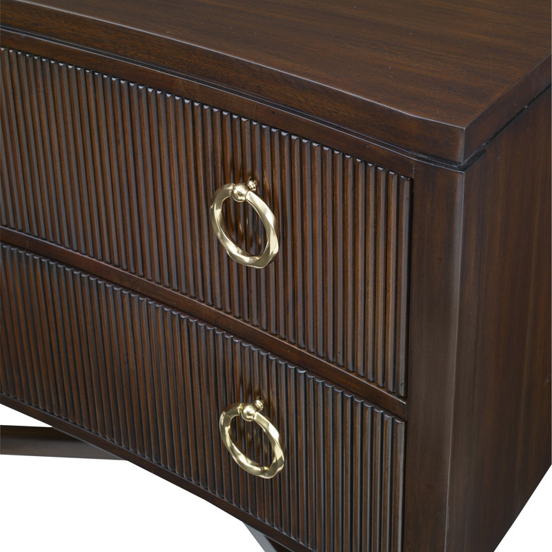 Reeded 2 -Drawer Accent Chest