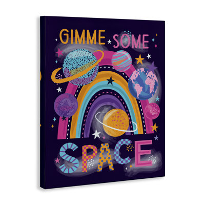 «Gimme Space Planets & Rainbow», art mural par Lisa Perry White