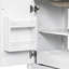 Lavabo de salle de bain 30 po, allure rétro, rangement fonctionnel blanc avec portes et tiroir, lavabo en bois véritable, trous de robinet pré-percés esthétiques, tablette réglable, construction-334459122