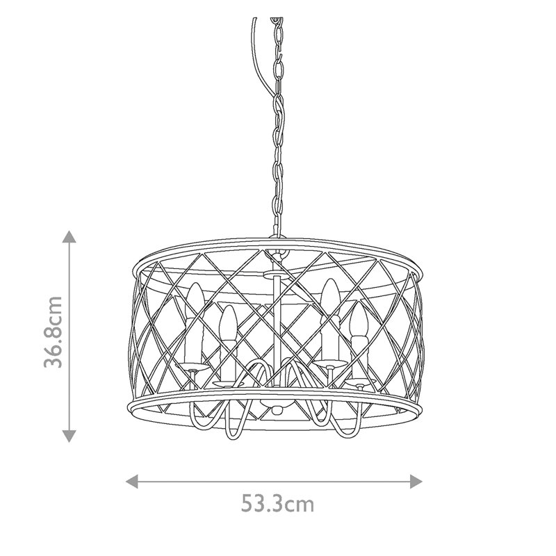 Sophie 4 - Light Bronze Drum Pendant