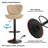 4-piece Swivel Bar Stool Set – Adjustable Height Counter Stools With Back-1068224209