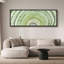 «Green Wood Tree Ring», reproduction d'art sur toile encadrée géométrique abstraite moderne-107118345-111666014