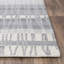 Tapis rayé gris en laine touffeté à la main-1463016394