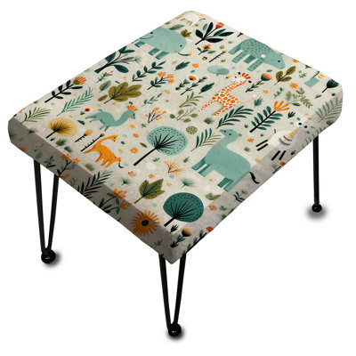 Hazelip - Repose-pieds rectangulaire à imprimé animal
