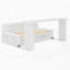 Lit de jour moderne avec bureau amovible, tiroirs de rangement et table d'appoint hydraulique-159372918-159372913