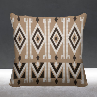 Akin Abstract Outdoor Reversible Throw Pillow