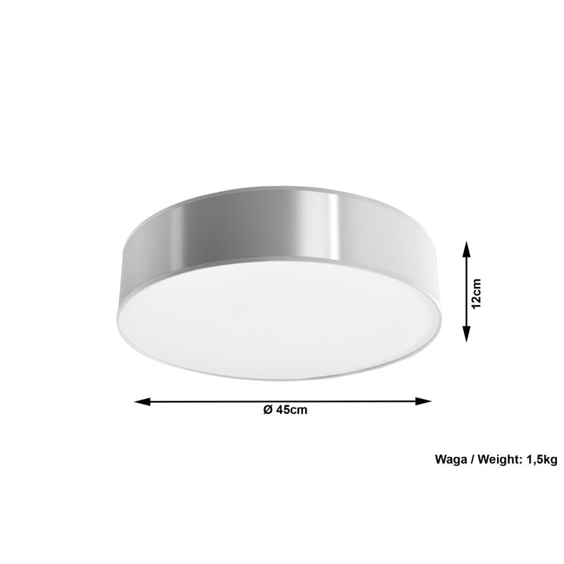 Caple Flush Mount, Grey