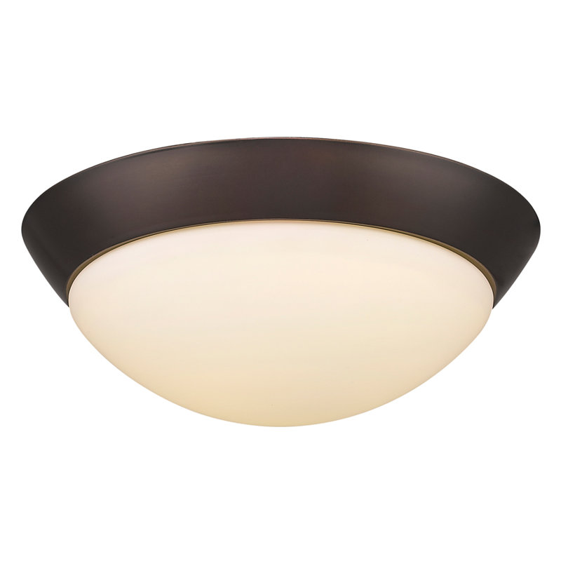 Vizcarrondo Glass Flush Mount, Satin Nickel, 22W LED