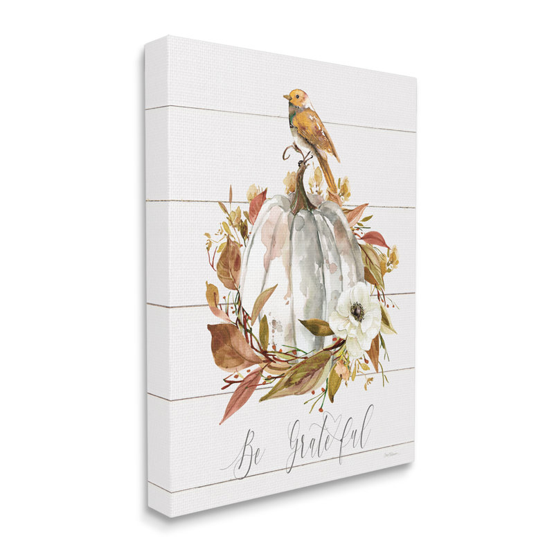 «Be Grateful Fall Pumpkin» par Carol Robinson, H 48 po x l 36 po x P 1,5 po