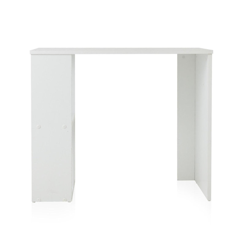 Modern Study Desk, White, 35.4 x 29.3 x 19.7 inches | 100% Melamine Coated Chipboard, Thickness: 0.7 inches | Easy Assembly with Minifix & Alyan System | Sleek Design for Home Office & Study Spaces