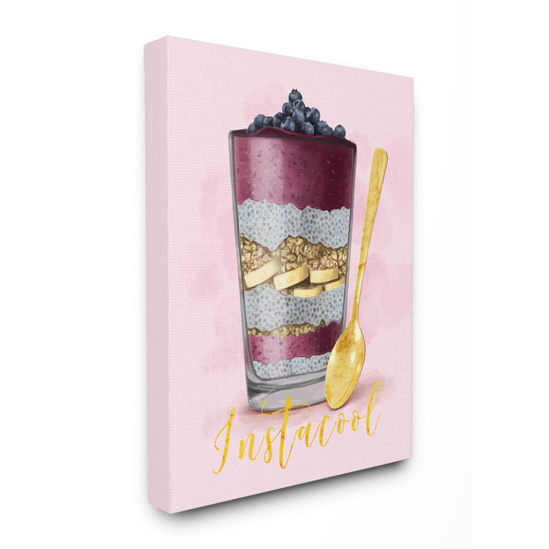 «Instacool Fruit Parfait Gold», reproduction d'art graphique, Toile tendue, H 48 po x l 36 po