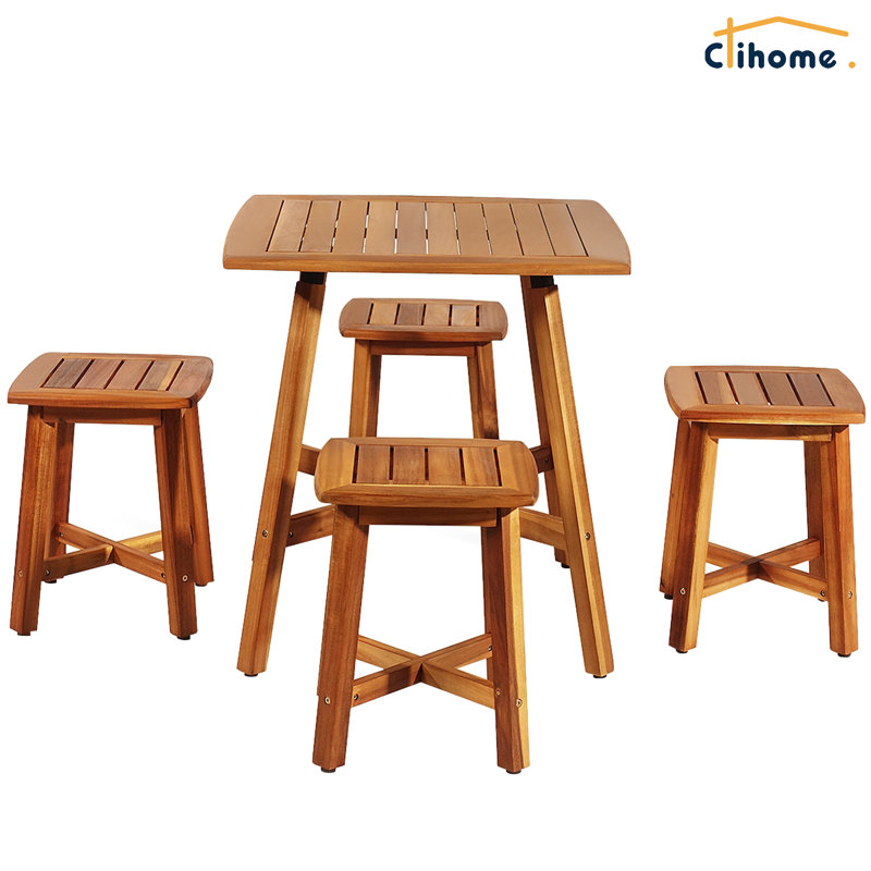 4 - Person Solid Wood Solid Wood Top Dining Set