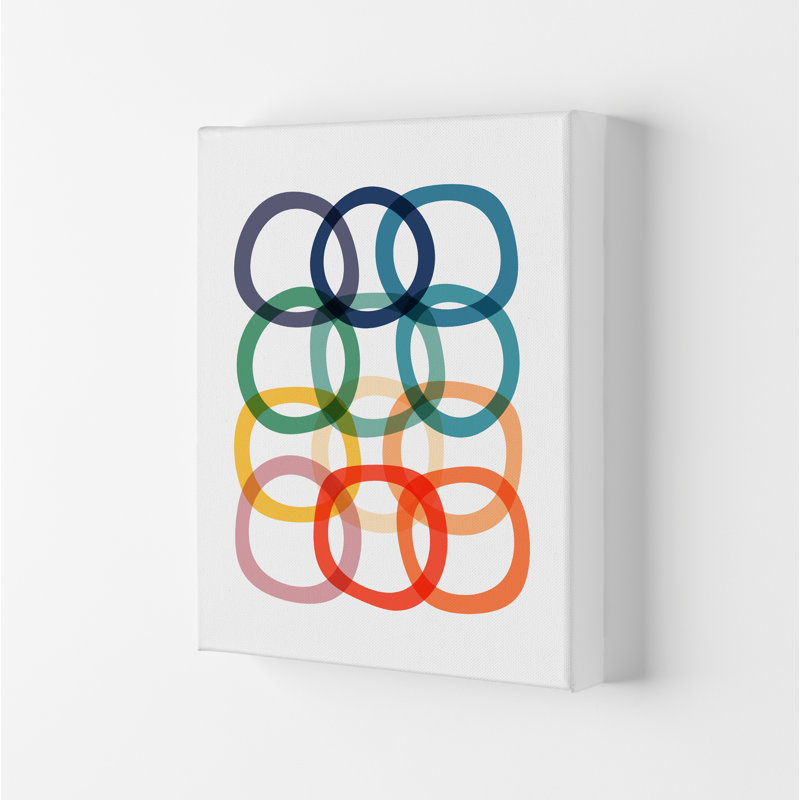 Colourful Rings - Print, 59cm H x 42cm W x 1cm D, No Frame