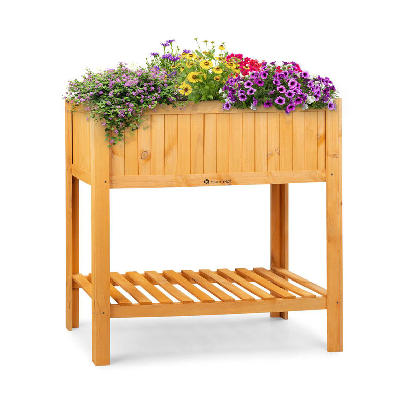 Wood Raised Garden Bed, 100cm H x 100cm W x 50cm D