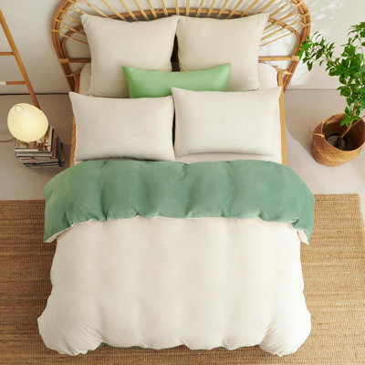 Housse de couette réversible moelleuse et moelleuse