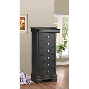 Louis Philippe 5-drawer Chest with Silver Bails Cappuccino – Imex