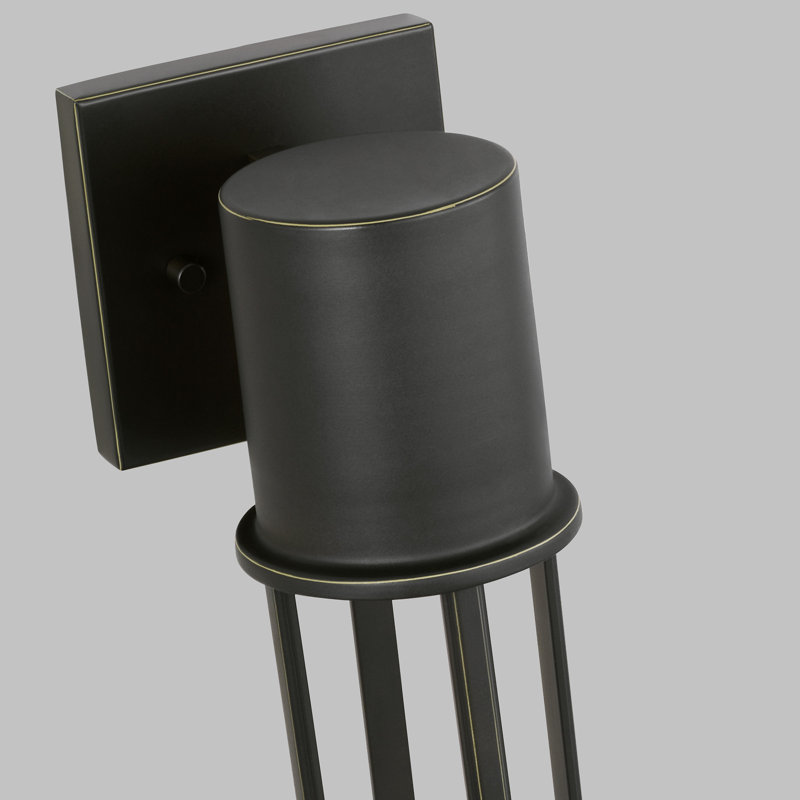 LED Outdoor Wall Light, Antique Bronze, 15.75" H x 5" W x 5" D