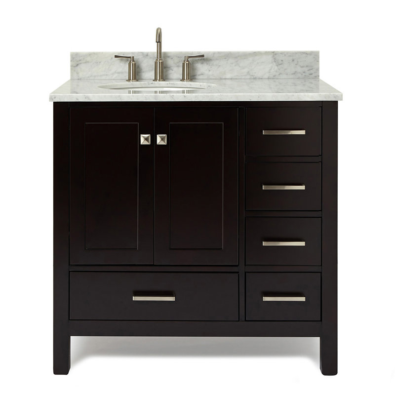 Ensemble de meuble-lavabo simple 37 po Flynt, Espresso