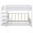 Wood Bunk Bed With Storage Staircase, Bedside Table, And 3 Drawers-1161660533