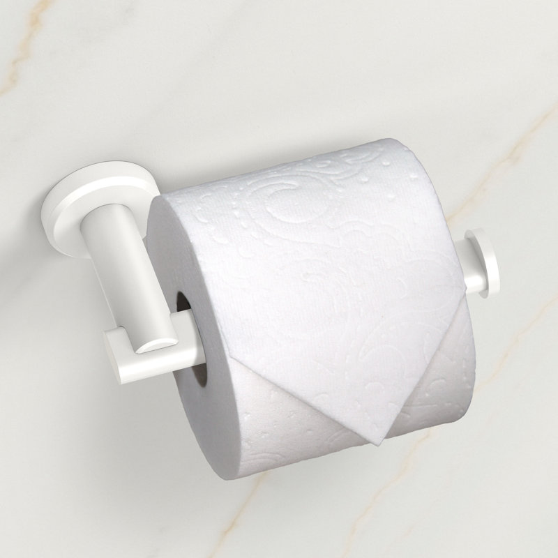 Porte-papier hygiénique Locke Euro, Blanc mat