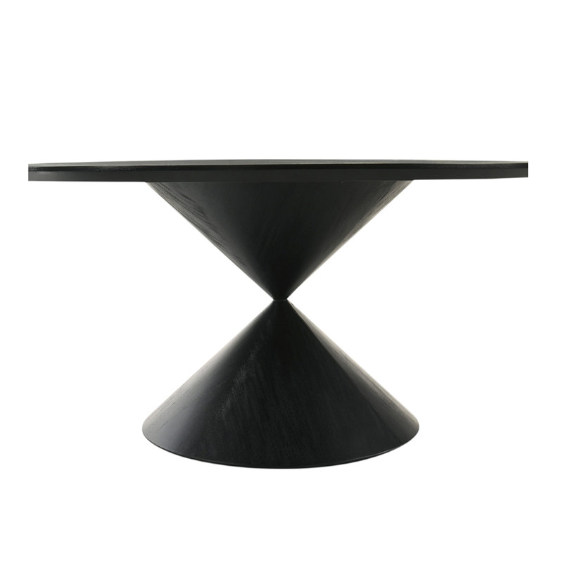 Table de salle à manger à piédestal 59 po avec base en sablier 59 po (table seulement)