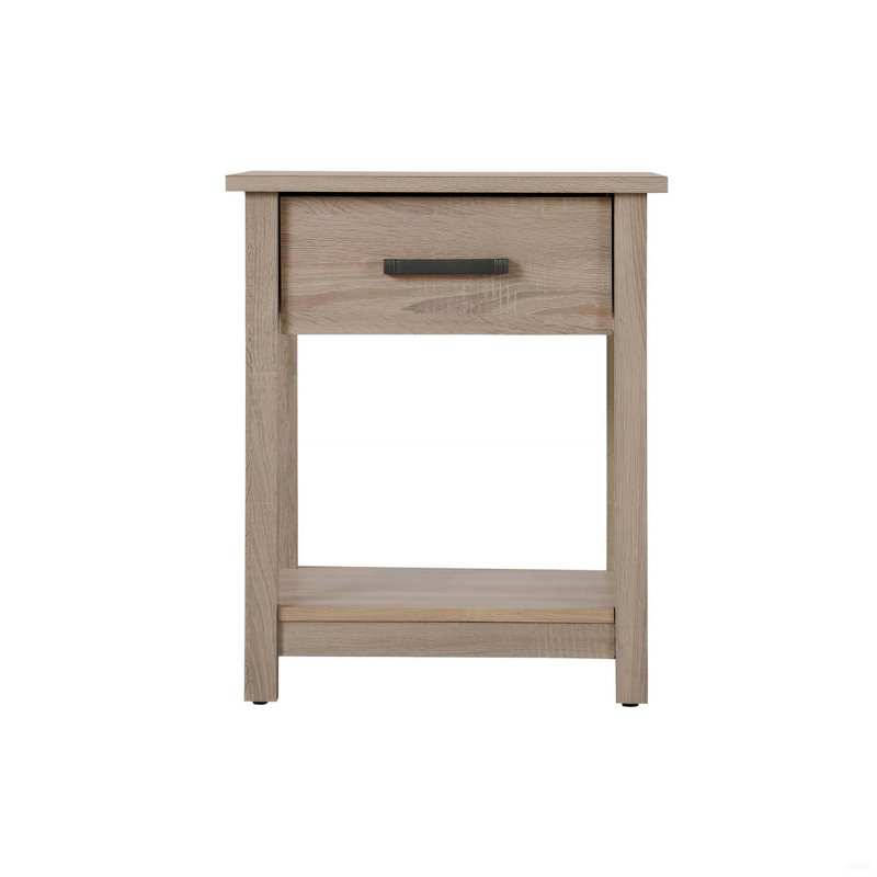 Table de chevet élégante et contemporaine, Marron clair