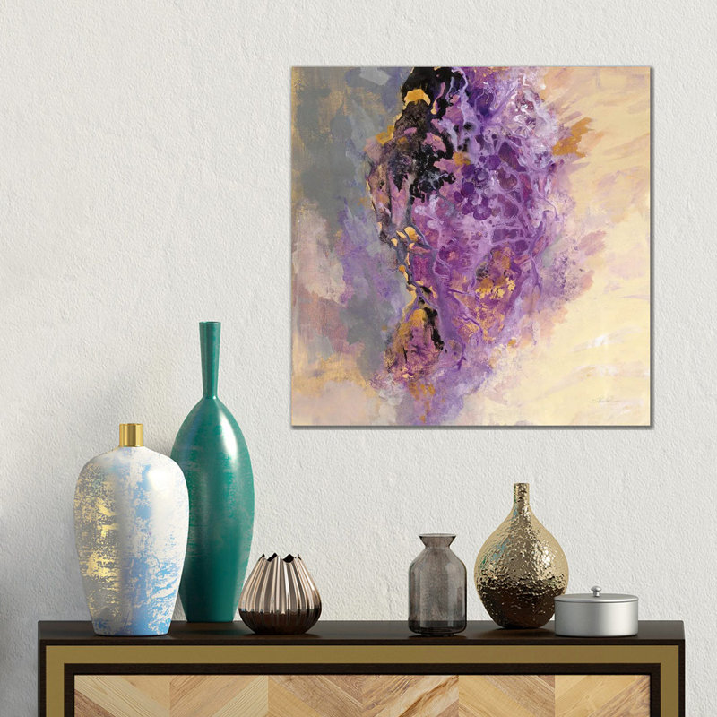 Amethyst 1 Piece Wall Art on Canvas, 45.72 cm H x 45.72 cm W x 1.91 cm D, Canvas