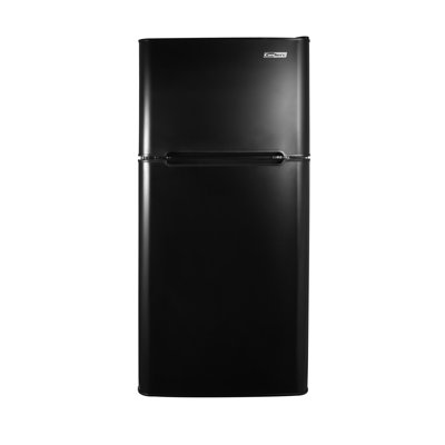 Réfrigérateur compact 19 pouces 2 portes en acier inoxydable