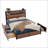 Large Raised-Pattern Storage Bed Frame