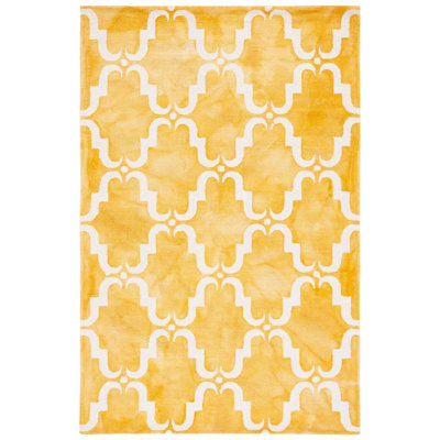 Dip Dye Hand Tufted Wool Geometric Rug