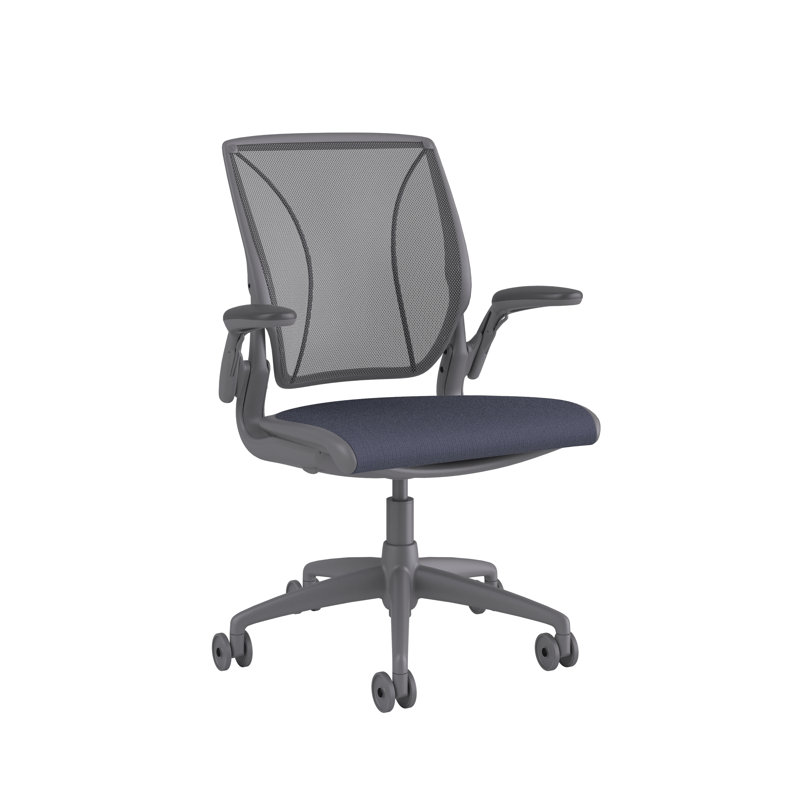 Diffrient World Wool Task Chair, Gray, Catena/Caraway, Corde/Peacock